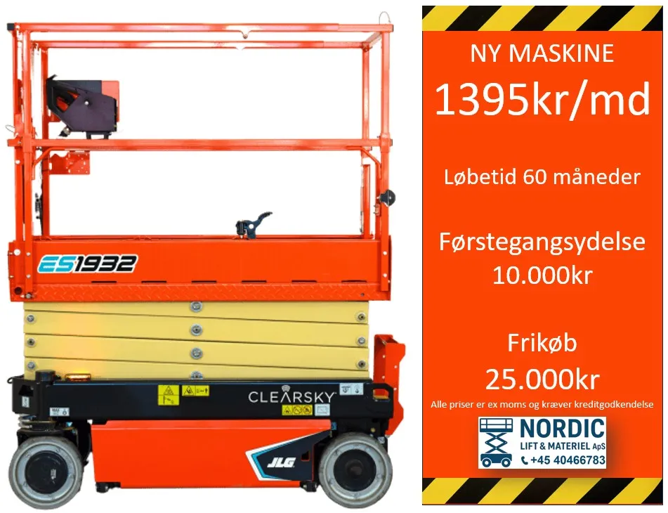 *NY* JLG 1932 - 7.8mtr arbejdshøjde